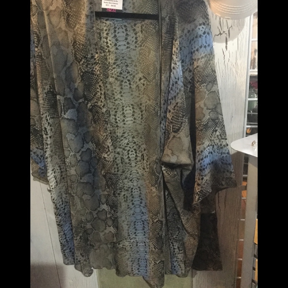 Snakeskin print Plus size Kimono/cardigan